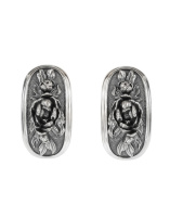 Серьги из серебра «Пионы»