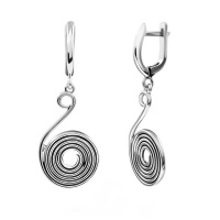 Серьги из серебра «Лабиринт»