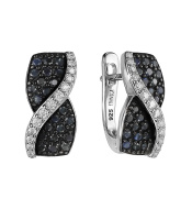 Серебряные серьги с сапфиром «Катрин» Серебряные серьги с сапфиром «Катрин»