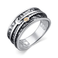 Кольцо из серебра с бриллиантом «Луна» Кольцо из серебра с бриллиантом «Луна»