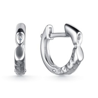 Серьги из серебра с бриллиантом Серьги из серебра с бриллиантом