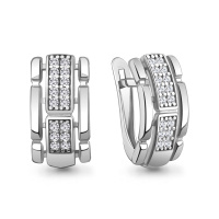 Серебряные серьги с фианитами Серебряные серьги с фианитами