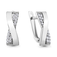 Серебряные серьги с фианитами
