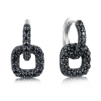 Серебряные серьги со шпинелью