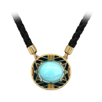 Серебряное колье с амазонитом «Сокровища банту» Серебряное колье с амазонитом «Сокровища банту»