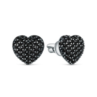 Серьги из серебра со шпинелью