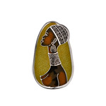 Брошь-подвеска из серебра «Кения»