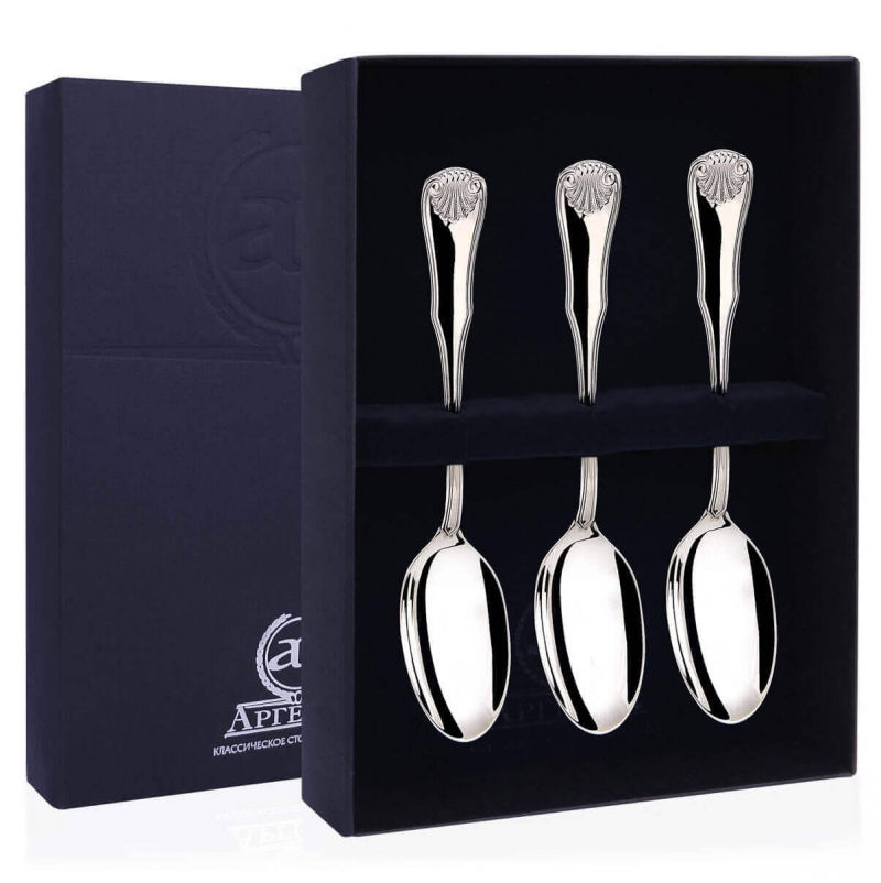 Серебряный набор «Визит» 3 чайные ложки