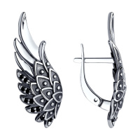 Серебряные серьги с фианитами