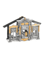 Серебряная салфетница «Родные окна» Серебряная салфетница «Родные окна»