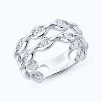 Кольцо из серебра с фианитами Кольцо из серебра с фианитами