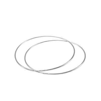 Серебряные серьги кольца 3 см