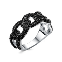 Кольцо из серебра со шпинелью «Цепь»