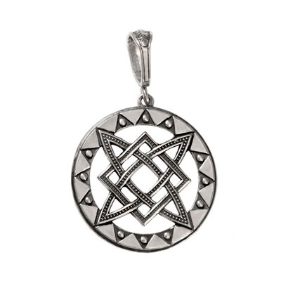 Кулон из серебра оберег «Звезда Руси» амулет