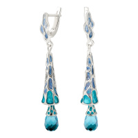 Серьги из серебра с эмаью «Ар-Нуво» Серьги из серебра с эмаью «Ар-Нуво»