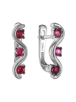 Серьги «Ягоды» с натуральным рубином Серьги «Ягоды» с натуральным рубином