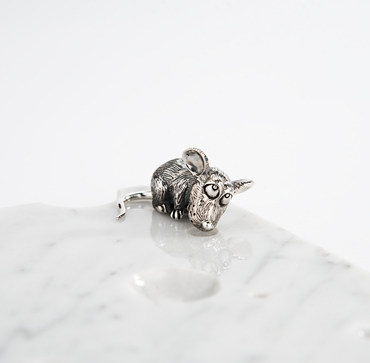 Доска для сыра «Мышиный пир» мрамор и серебро