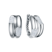 Серебряные серьги с фианитами