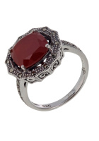 Серебряное кольцо ALEXANDRE VASSILIEV с красным агатом и марказитами Swarovski Серебряное кольцо ALEXANDRE VASSILIEV с красным агатом и марказитами Swarovski