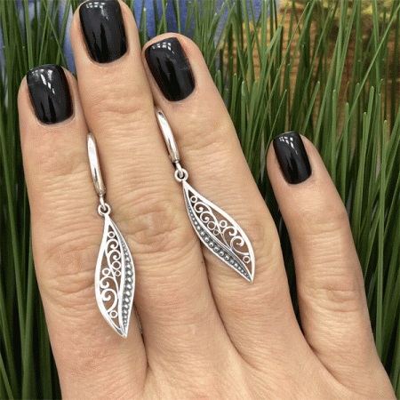 Серебряные серьги «Горошек»