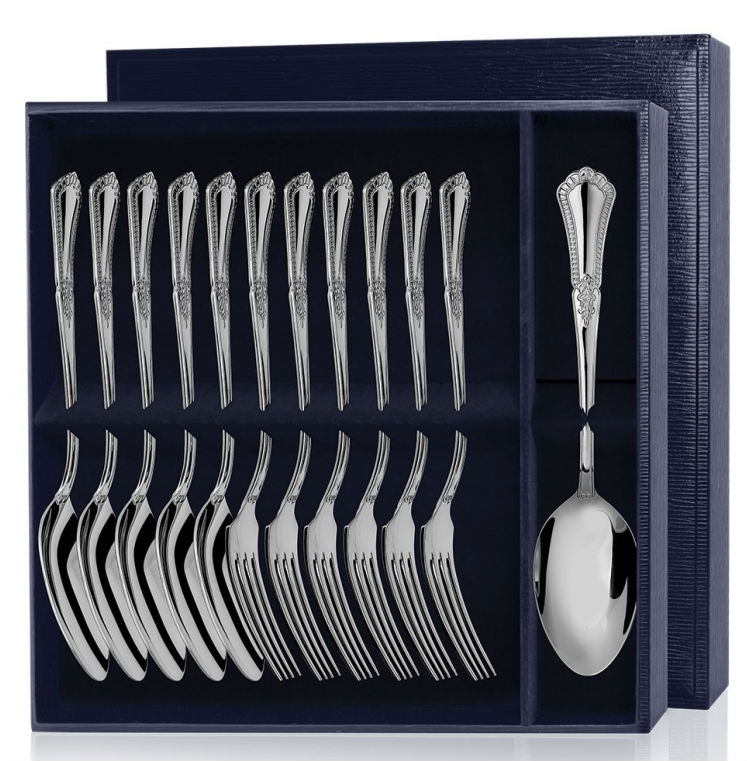 Серебряный набор «Фаворит» 12 предметов ложки и вилки