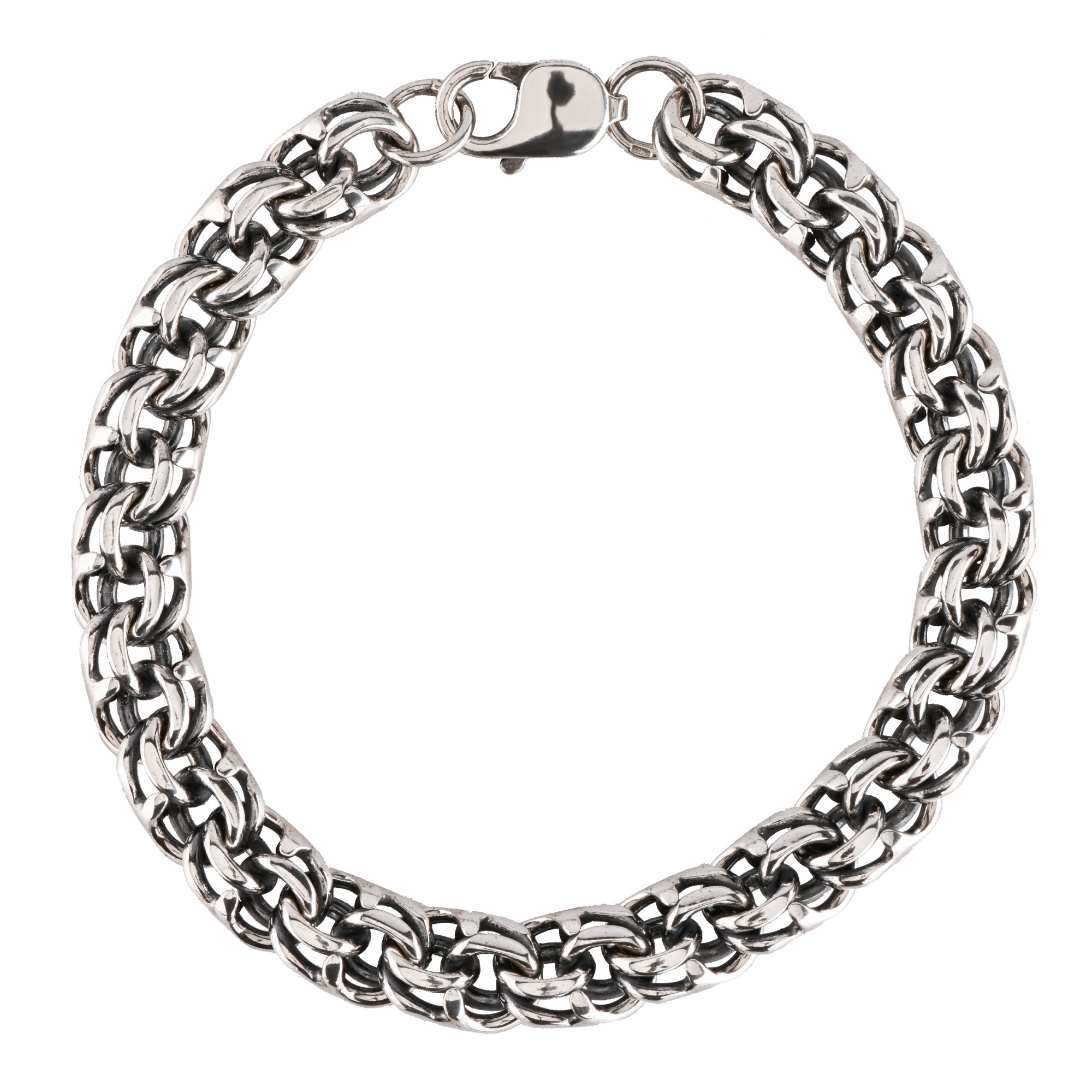 Браслет серебряный «Бисмарк» 1 см