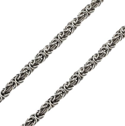 Серебряная цепь «Плоский тонкий Кардинал»