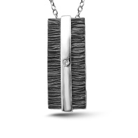 Подвес из серебра с белым топазом