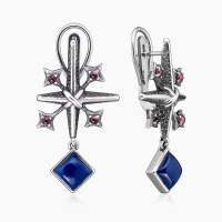 Серебряные серьги с лазуритом Серебряные серьги с лазуритом