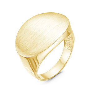 Кольцо из серебра с позолотой «Овал»