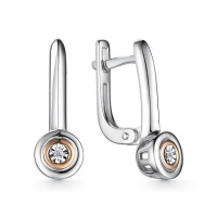 Серебряные серьги с бриллиантами