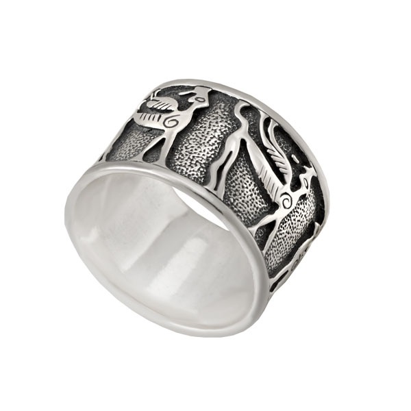 Серебряное кольцо «Пегасы»