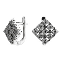 Серьги из серебра с бриллиантом