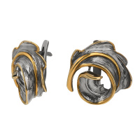 Серьги из серебра с позолотой