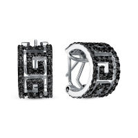 Серьги из серебра со шпинелью