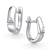 Серьги из серебра с фианитом Серьги из серебра с фианитом