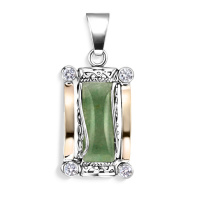 Подвеска из серебра с авантюрином Подвеска из серебра с авантюрином