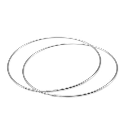 Серебряные серьги конго 5 см