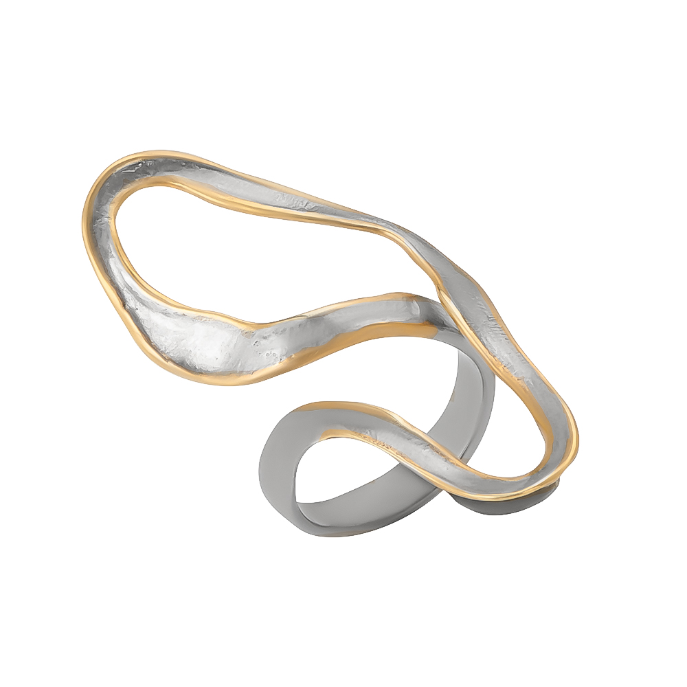 Серебряное кольцо с позолотой «Сальвадор Дали»