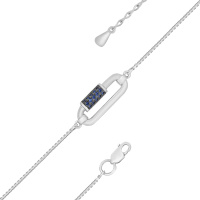 Серебряные браслет с фианитами