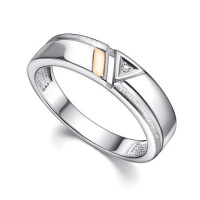 Серебряное кольцо с бриллиантом