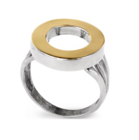 Кольцо из серебра с позолотой