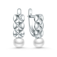Серебряные серьги с жемчугом Серебряные серьги с жемчугом