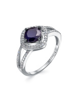 Кольцо из серебра с сапфиром