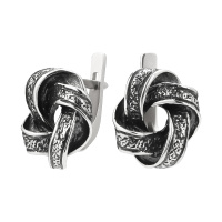 Серьги из серебра «Мебиус» Серьги из серебра «Мебиус»