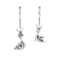Серьги из серебра «Улитки»
