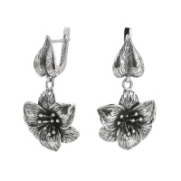 Серьги из серебра «Цветок»