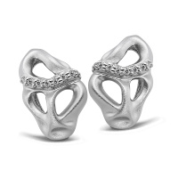 Серебряные серьги с белыми топазами