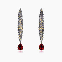 Серебряные серьги «Гранатовая тропа»