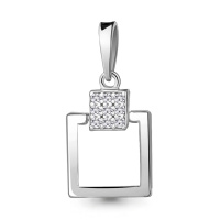 Подвеска из серебра с фианитами